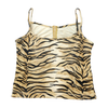 Tiger Print Ruched Hook-Front Cami Top
