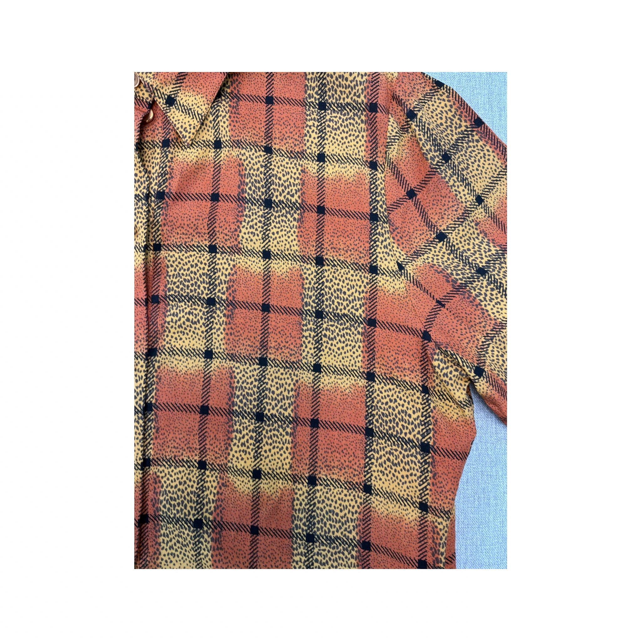 Sommermann Orange &amp; Yellow Plaid Button-Up Shirt