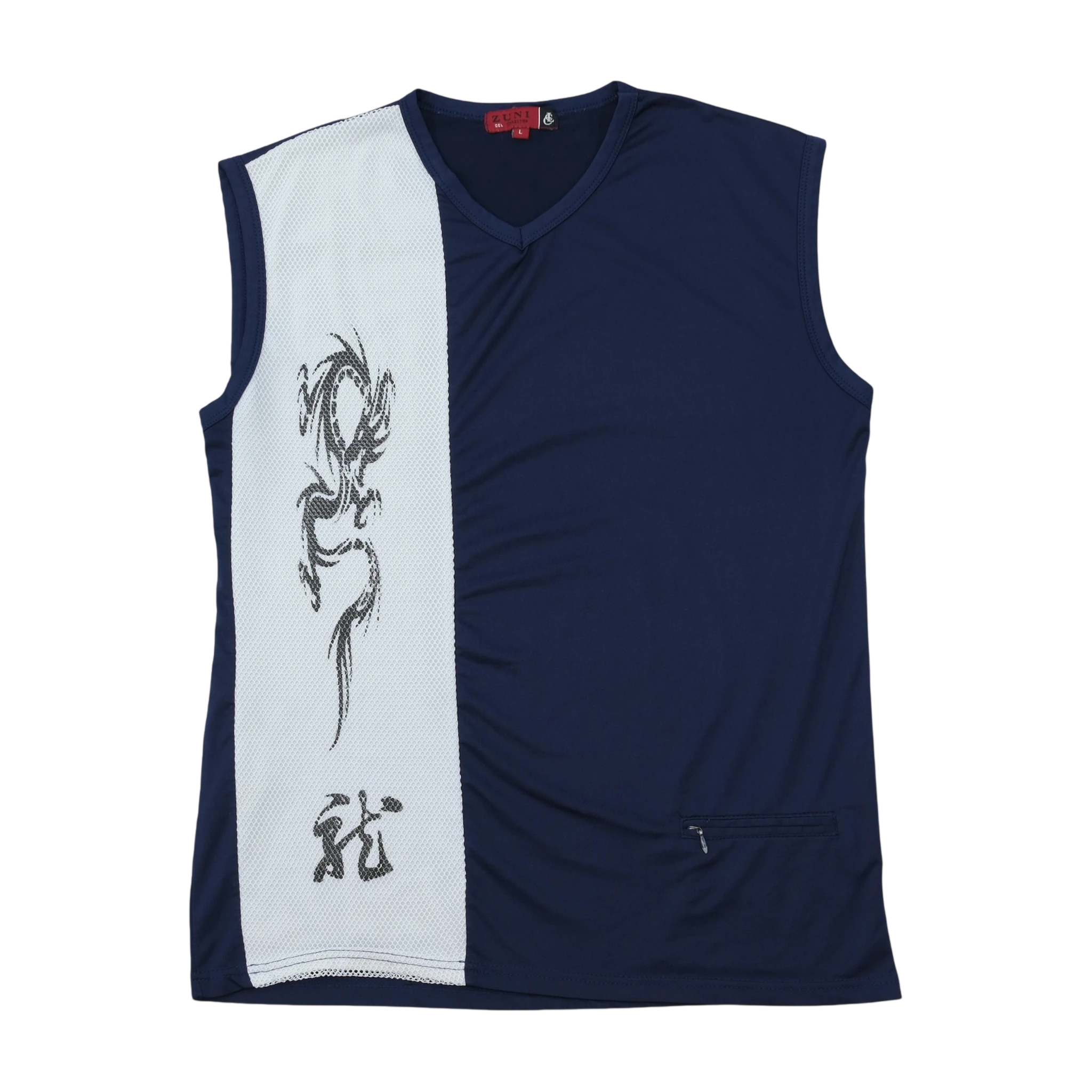 Zuni Navy Sleeveless V-Neck Performance Shirt