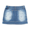 ZUKI Distressed Washed Denim Mini Skirt