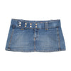 Fishbone Studded Denim Mini Skirt