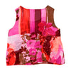 Blusa rosa sem mangas com estampado floral abstrato