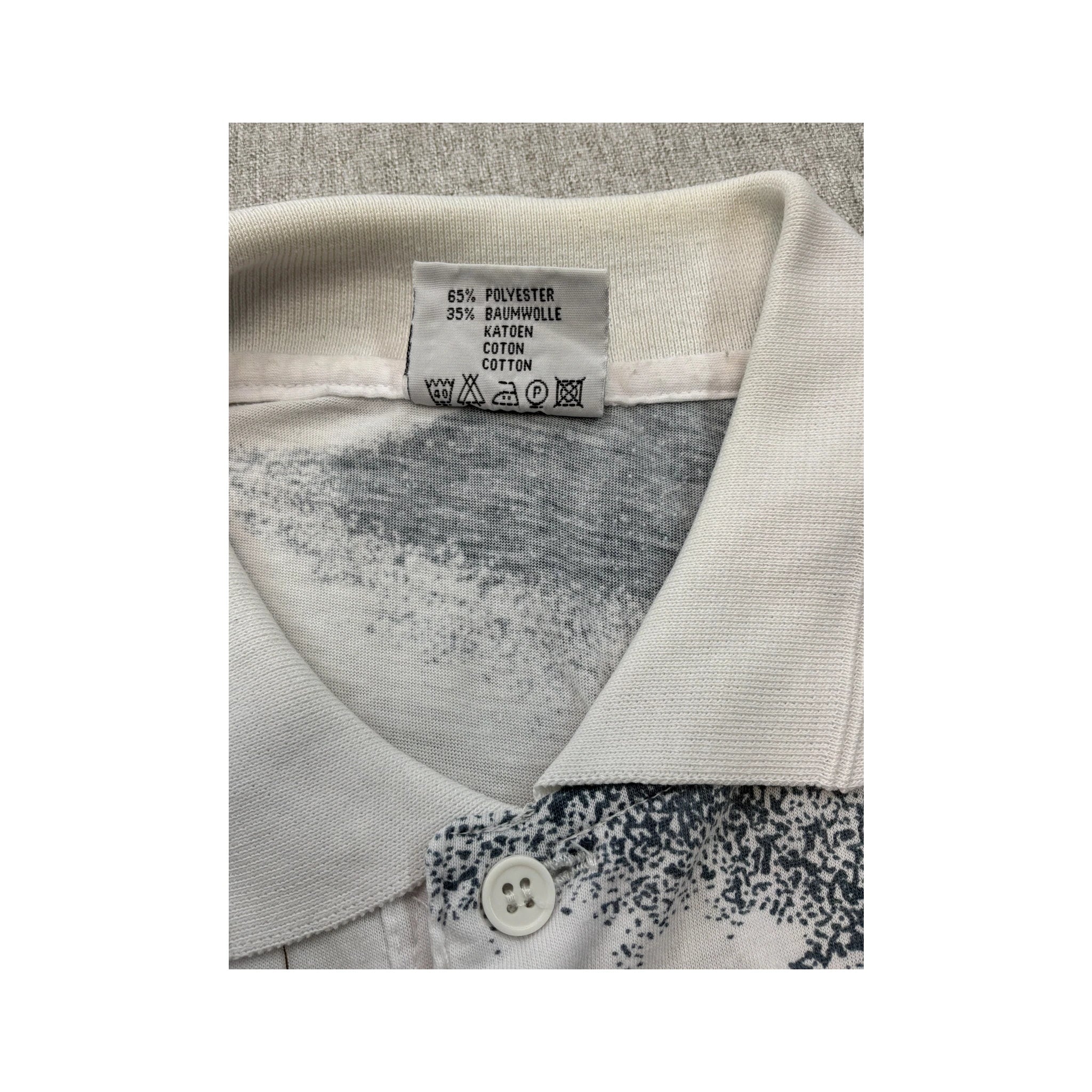 Enzo Barruti Abstract Swirl Print Polo Shirt