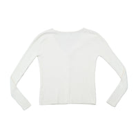 Safran Ribbed V-Neck Zip Front Sweater