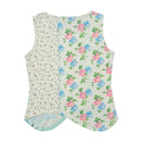 Red Kiss Graphic Floral Back Tank Top