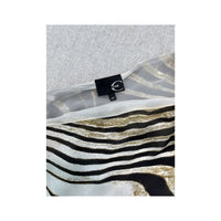 Just Cavalli Zebra Print Silk One Shoulder Blouse