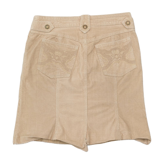 Marella Sport Beige Embroidered Pocket Mini Skirt