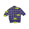 Blue Plaid Short Sleeve Button-Up Shirt