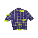 Blue Plaid Short Sleeve Button-Up Shirt