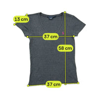 Ralph Lauren Sport Gray V-Neck Cotton T-Shirt