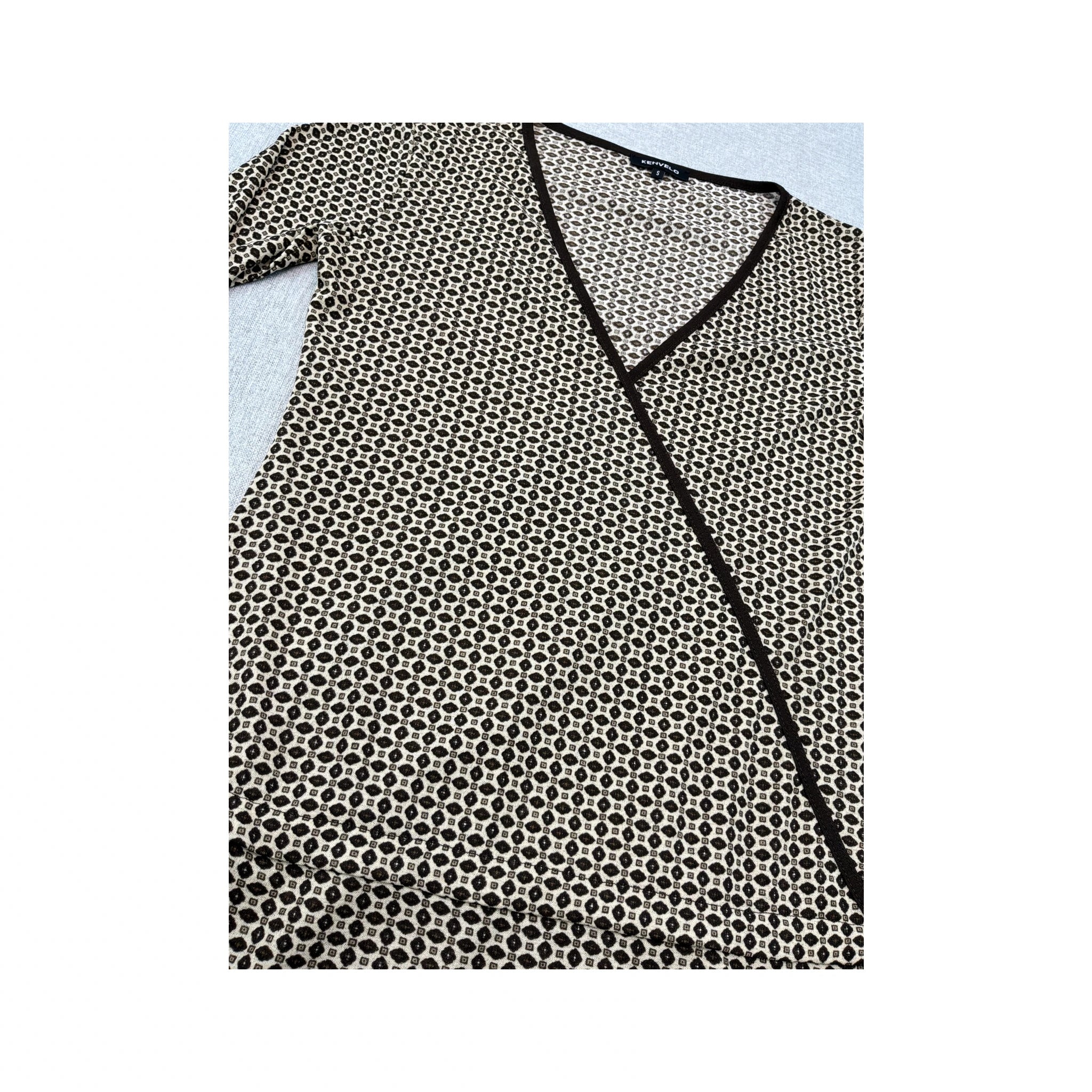 Kenvelo Geometric Print Wrap Dress