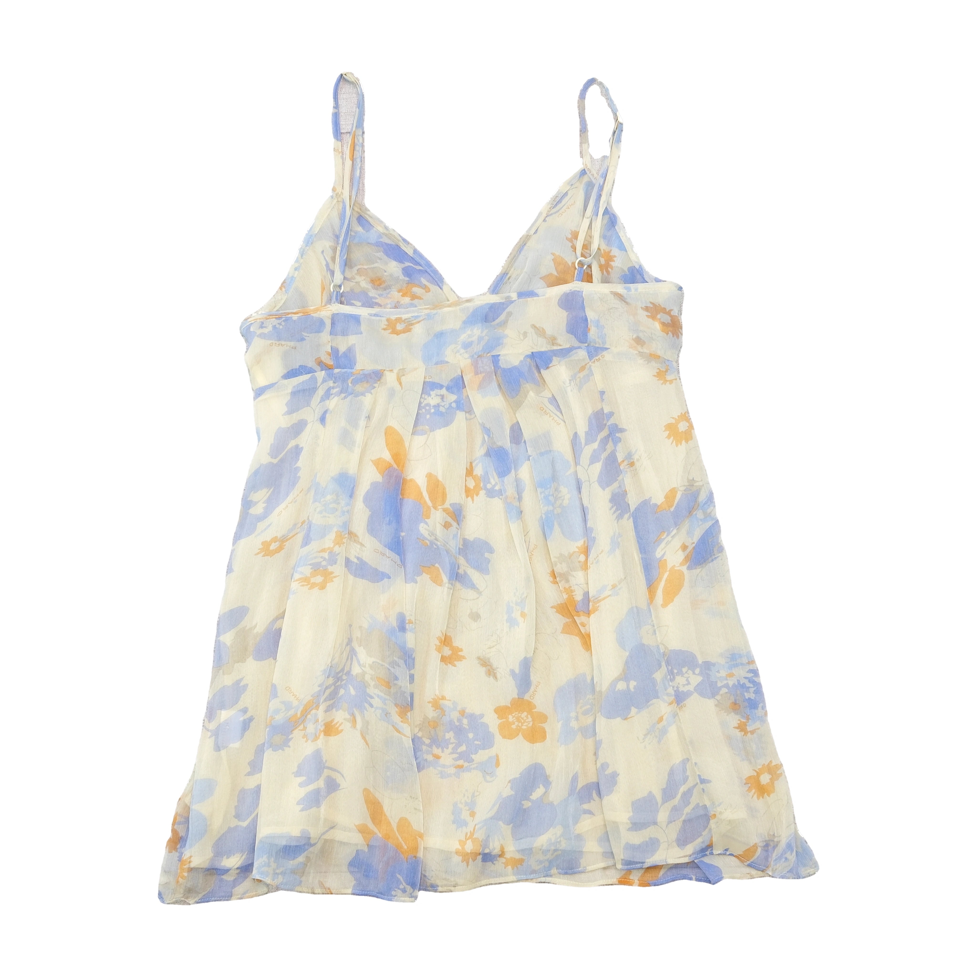 PHARD Floral Sheer Tie Front Mini Dress