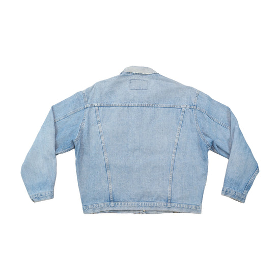 Outsider Italia Vintage Light Wash Cotton Denim Trucker Jacket