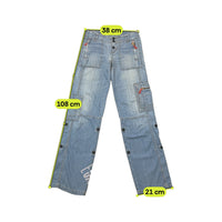 Witboy Light Wash Denim Cargo Pants