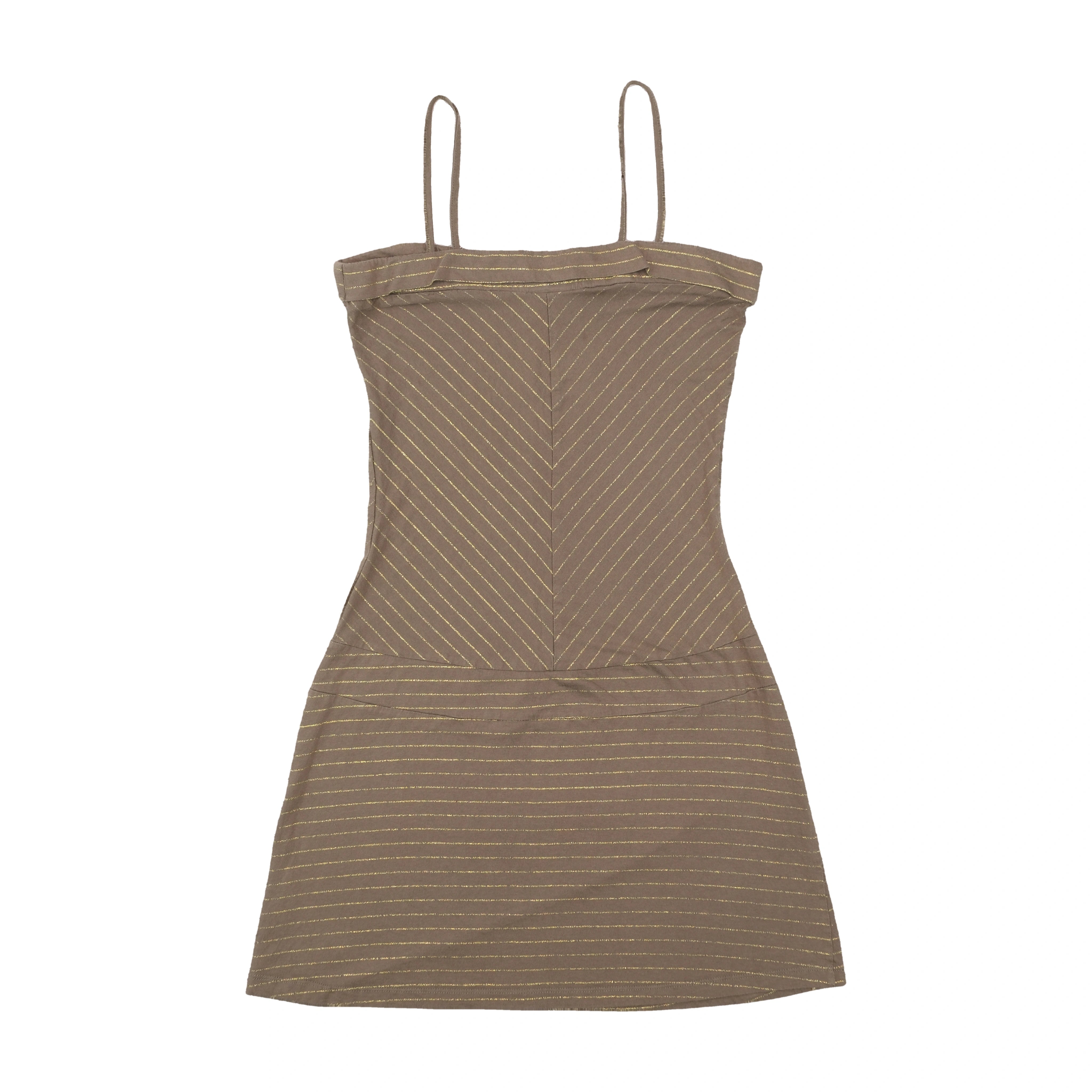 Colours Of The World Metallic Stripe Slip Dress