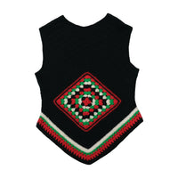 Handmade Crochet Granny Square V-Neck Sweater Vest