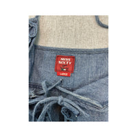 Miss Sixty Lace Up Chambray Cotton Tank Top