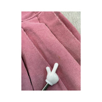 Eiki Pink Pleated Corduroy Skort