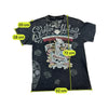 T-shirt Shiroi Neko em algodão com estampado de Caveira e Pinup