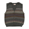 Rodes Vintage Geometric Pattern Virgin Wool Sweater Vest