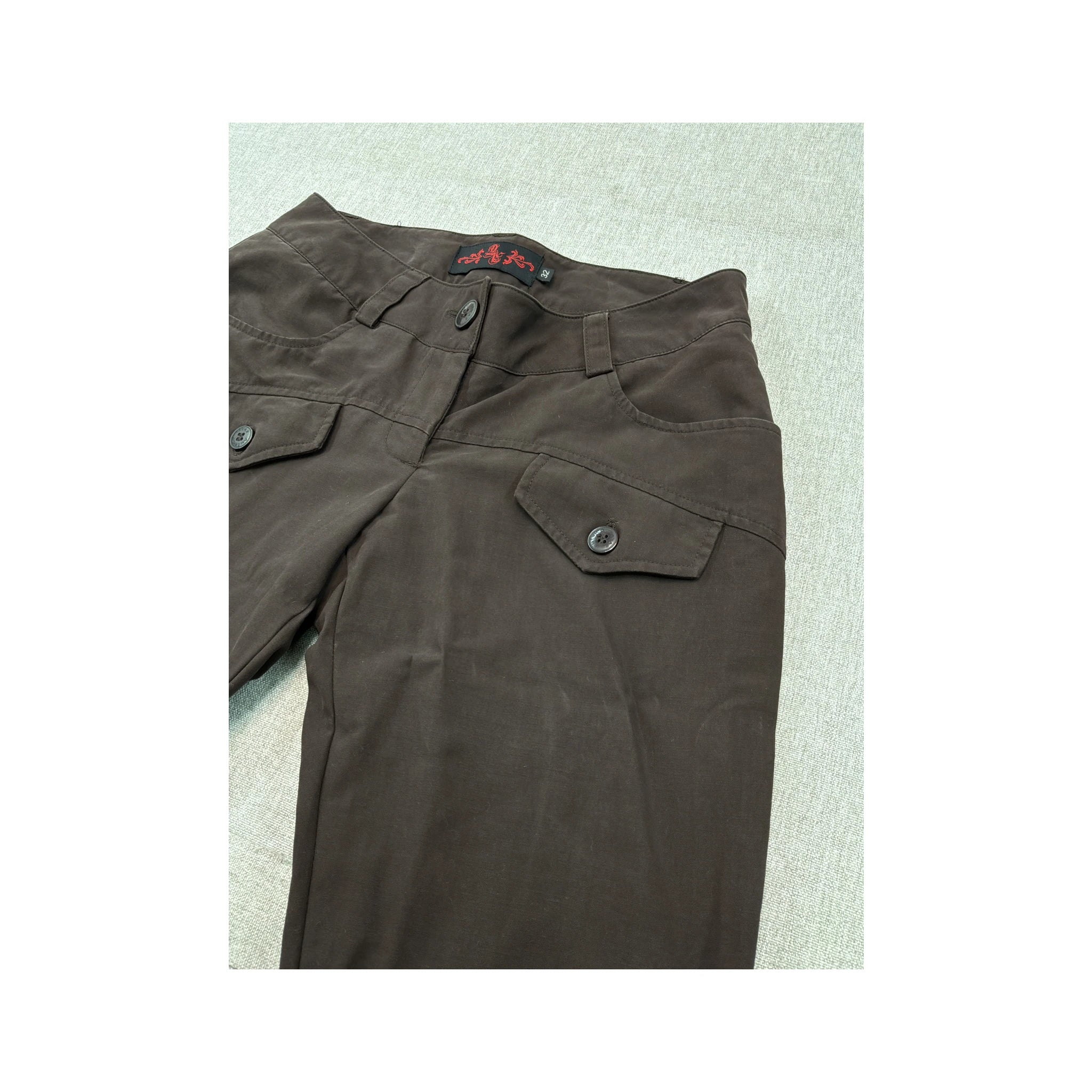 Americo Tavar Embroidered Lace-Up Cotton Pants