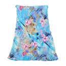 Saia Linha a azul com estampado floral Tropical (Made in Italy)