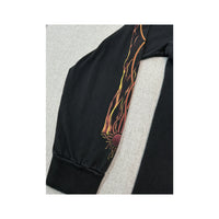 T-shirt de Banda Godsmack de Manga Comprida com Chamas na Manga