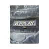 Replay Navy Cotton Velvet Button-Down Shirt