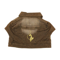 Baby Phat Embroidered Cropped Short Sleeve Jacket