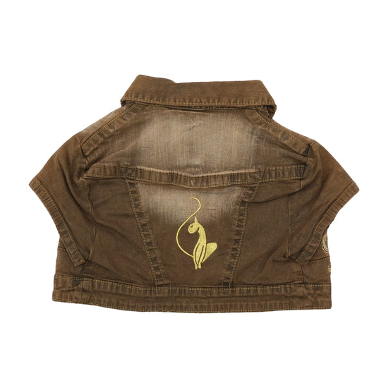 Baby Phat Embroidered Cropped Short Sleeve Jacket