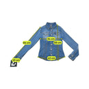 Vintage Fornarina Fitted Denim Snap Front Jacket Shirt