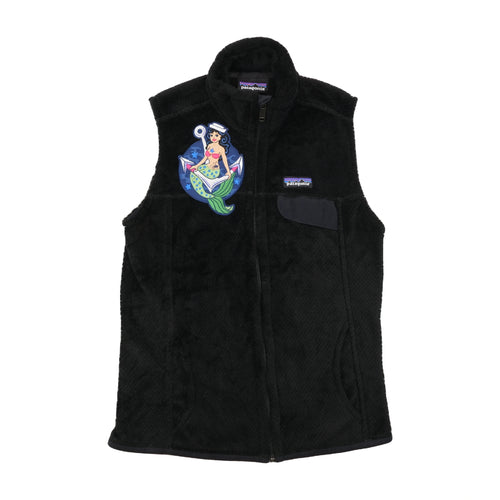 Patagonia Black Polartec Thermal Pro Mermaid Patch Fleece Vest