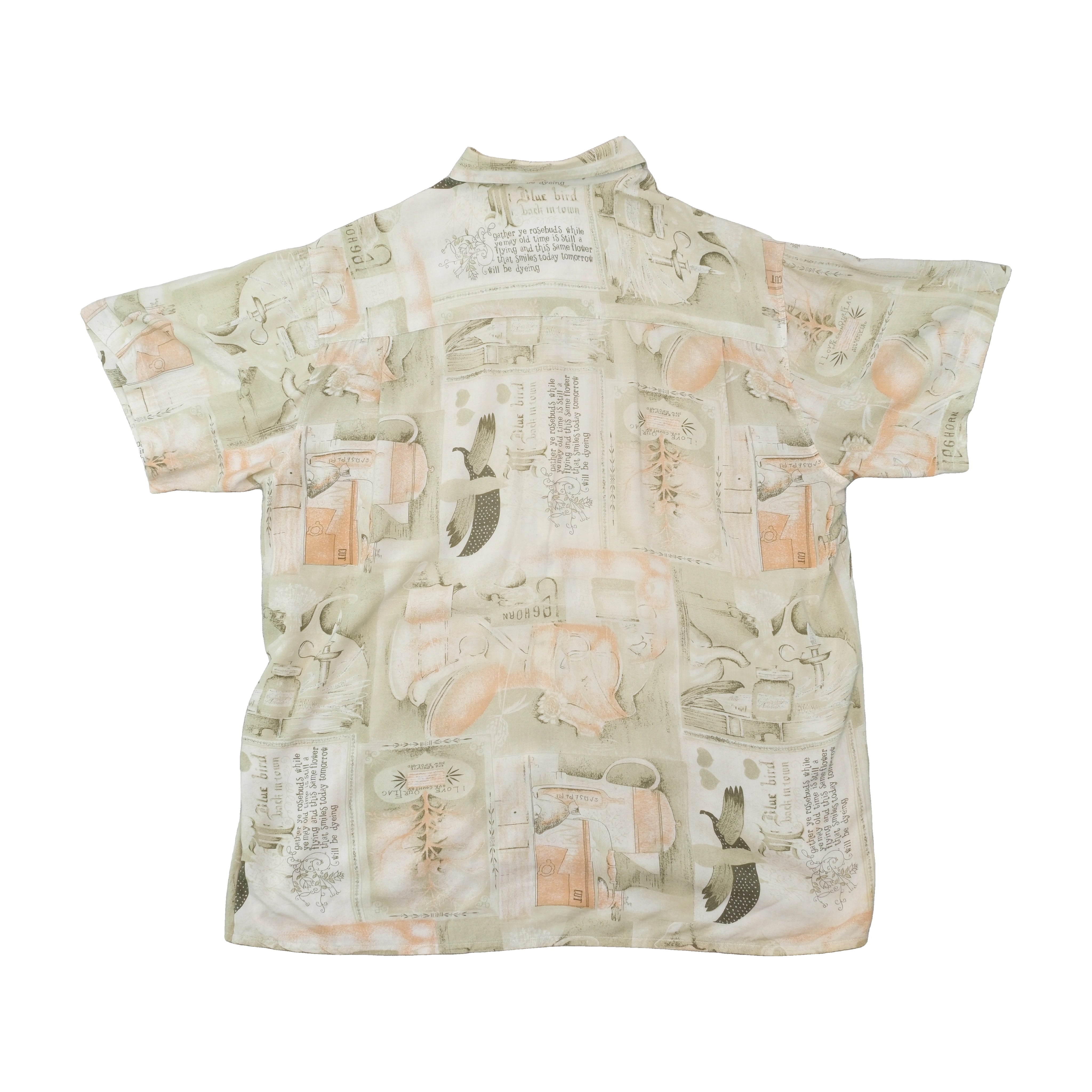 UniversO Abstract Scenic Print Button Up Shirt