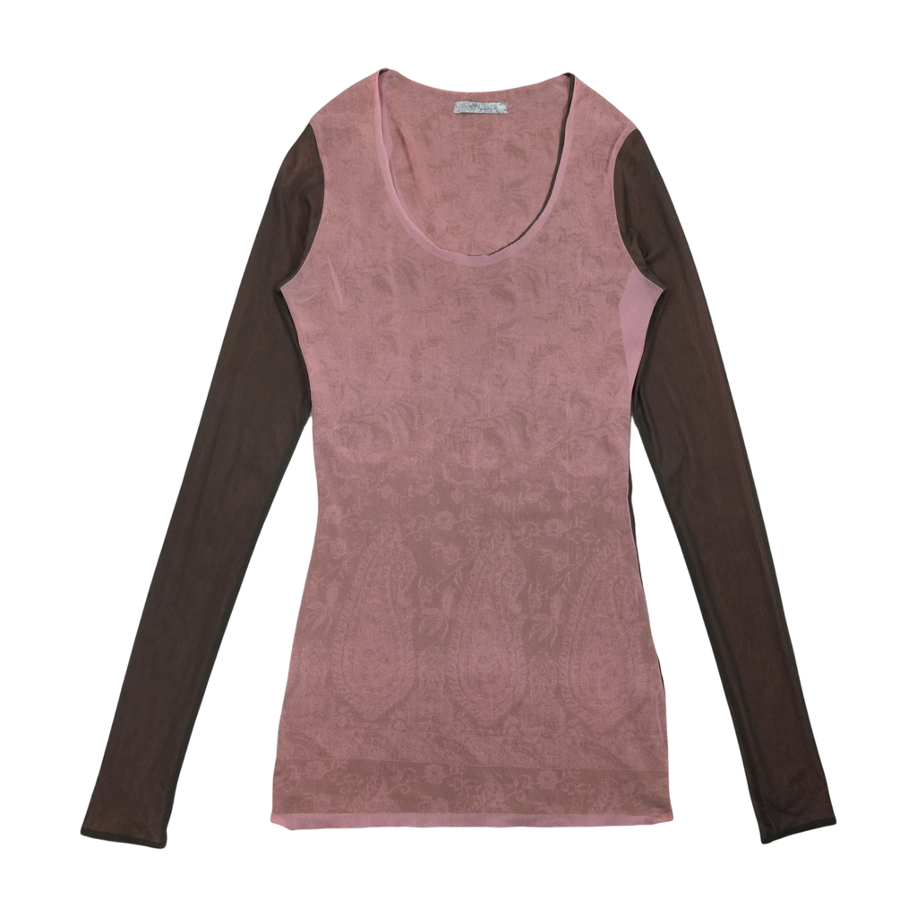 Pink and Brown Dress Top