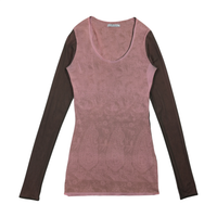 Pink and Brown Dress Top