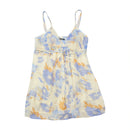 PHARD Floral Sheer Tie Front Mini Dress
