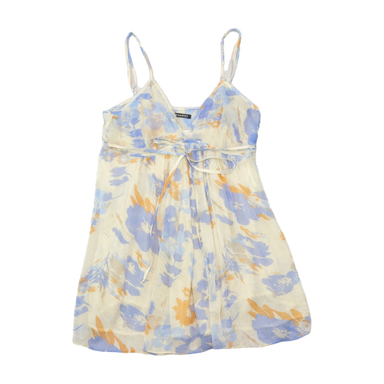 PHARD Floral Sheer Tie Front Blouse