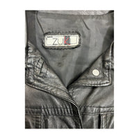 Zuki Black Genuine Leather Trucker Jacket (Made in Italy)