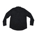 Vintage Italia Black Striped Cotton Button-Up Shirt