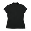 Lacoste Black Cotton Pique Fitted Polo