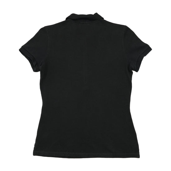 Lacoste Black Cotton Pique Fitted Polo