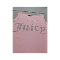 Juicy Couture Rhinestone Logo Pink Cotton Blend Tank Top
