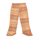 C.Ria Abstract Print Ruffle Hem Cropped Pants