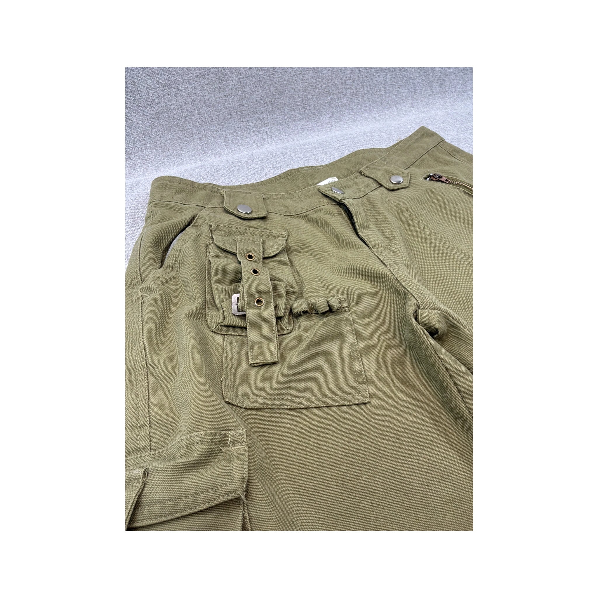 Cotton Utility Cargo Bootcut Chinos