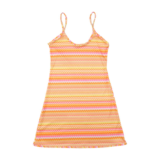 Chevron Zigzag Strappy Mini Dress