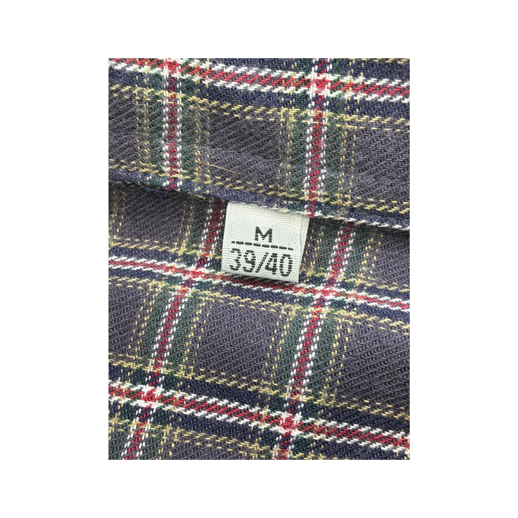 Vintage Gray Plaid Cotton Button Up Shirt