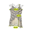 Hua Di Cheng Beaded Crochet Fringe Tank Top