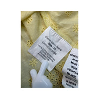 Saia Calvin Klein Jeans em algodão amarelo em Camadas com Ilhós