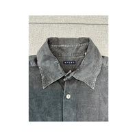 Kolby Gray Cotton Corduroy Button Up Shirt