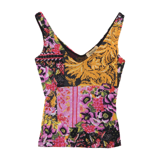 Ferrone Floral Patchwork Tank Top